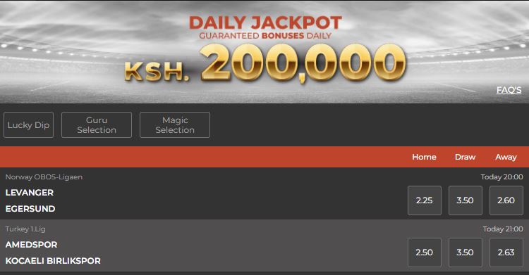 Daily jackpot section on Betlion website 